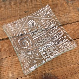 Mid-Century Modern vintage glass dish EUC quirky eclectic